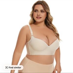 NEW Women’s Plus Size Beige Support Bra - Size 44C
